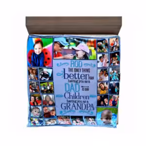 King 2x2m Personalised Fleece Photo Blanket