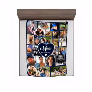 Large Fleece Photo Blanket Wrapped in Love